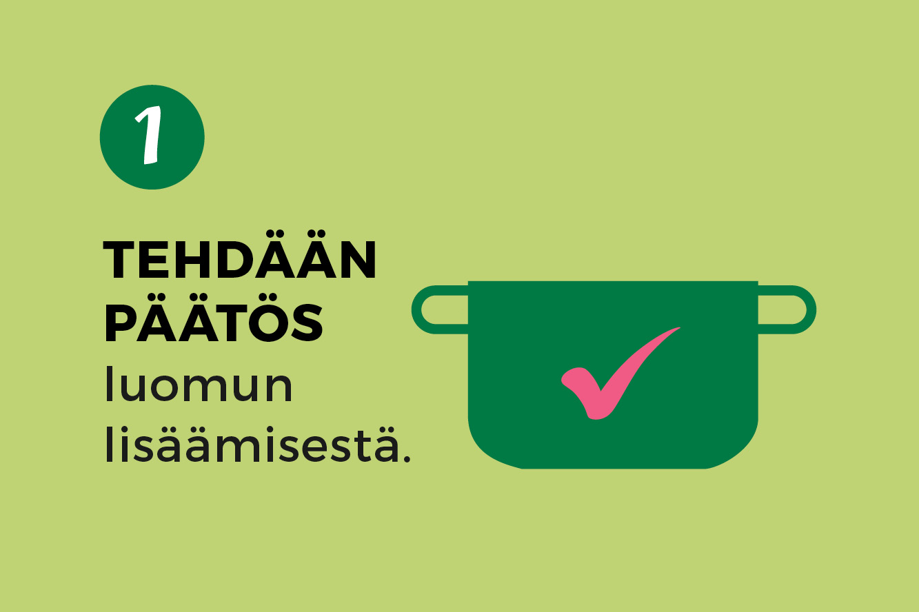 Vaihe 1, Tehdään päätös